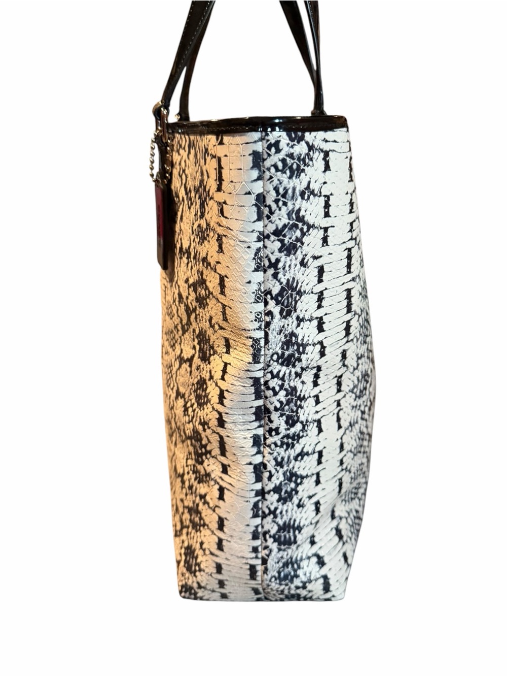 Coach Black & White Snakeskin Exotic Mix Print Tote 
NWT - Picture 7 of 9